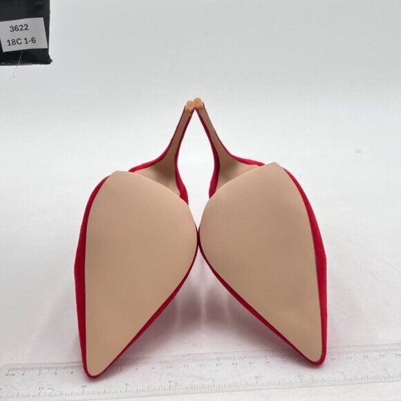 FSJ Red Women Classic Pointed Toe High Heels Sexy Stiletto Pumps Office Lady - Picture 6 of 7